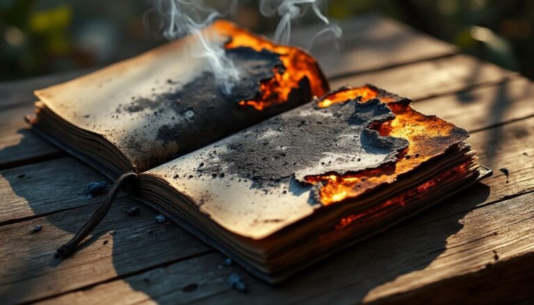 découvrez l'histoire fascinante d'un carnet brûlé par erreur qui s'est transformé en une œuvre d'art unique et pleine d'émotion.
