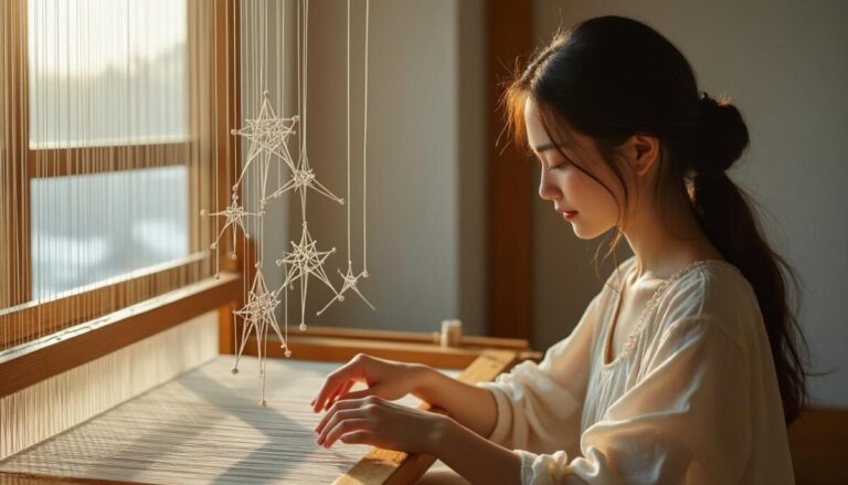 découvrez l'histoire captivante d'une femme qui a tissé avec du fil invisible, mêlant mystère et créativité dans une œuvre unique.